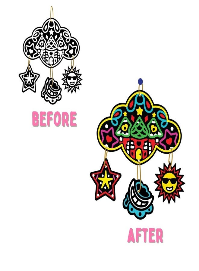 PepPlay Colour-in Velvet Unicorns and Fairies - DIY Art & Craft Kit for Kids | Mess-Free Coloring Activity | Unicorn Gifts for Girls Age 3-10 | Princess Toys |Travel Toy | Birthday & Christmas Gift for Girls - Image 5